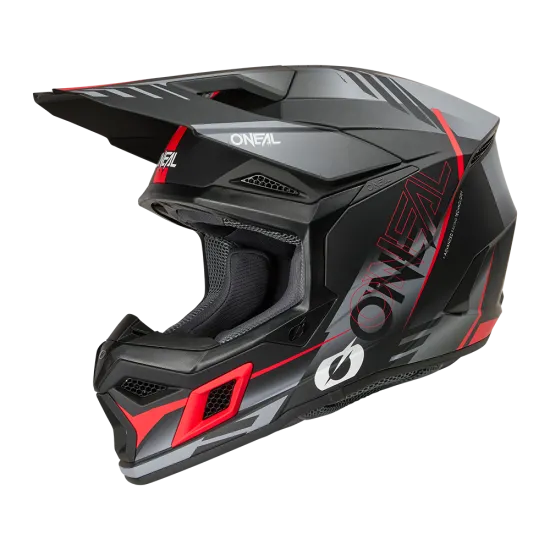O'NEAL 3SERIES HAZE BLACK/GRAY/RED мотокрос каска