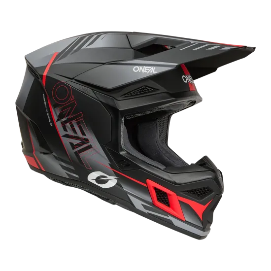 O'NEAL 3SERIES HAZE BLACK/GRAY/RED мотокрос каска
