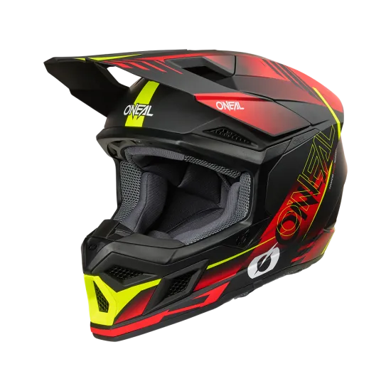 O'NEAL 3SERIES HAZE BLACK/RED/NEON YELLOW мотокрос каска