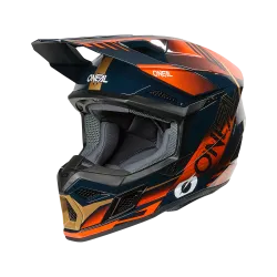 Мотокрос каска O'NEAL 3SERIES HAZE BLUE/ORANGE/GOLD