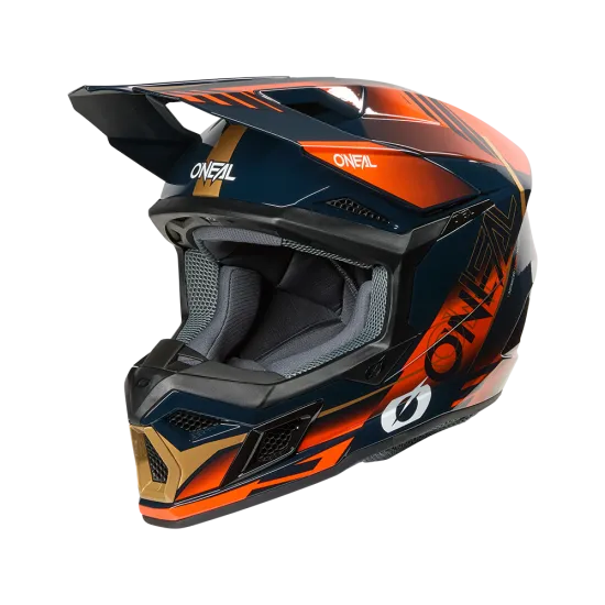 O'NEAL 3SERIES HAZE BLUE/ORANGE/GOLD мотокрос каска