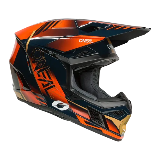 O'NEAL 3SERIES HAZE BLUE/ORANGE/GOLD мотокрос каска