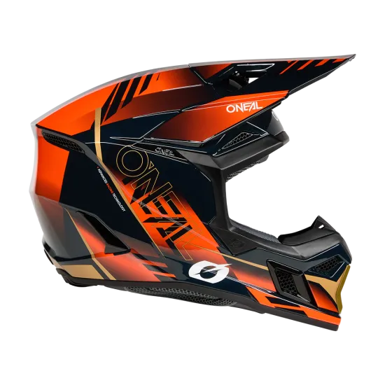 O'NEAL 3SERIES HAZE BLUE/ORANGE/GOLD мотокрос каска