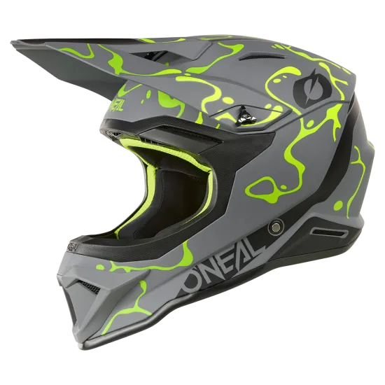 O'NEAL 1SERIES SPLASH GRAY/NEON YELLOW мотокрос каска