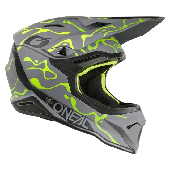 O'NEAL 1SERIES SPLASH GRAY/NEON YELLOW мотокрос каска