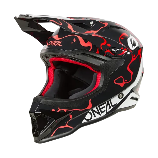 Каска O'NEAL 1SERIES SPLASH BLACK/RED – мотокрос каска с ABS черупка и DOT/ECE сертификат