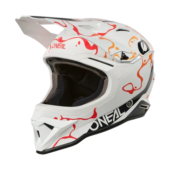 O'NEAL 1SERIES SPLASH WHITE/ORANGE мотокрос каска
