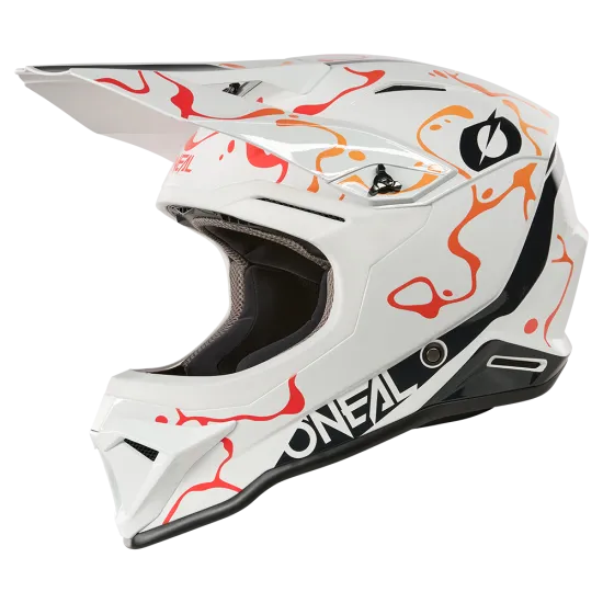 O'NEAL 1SERIES SPLASH WHITE/ORANGE мотокрос каска