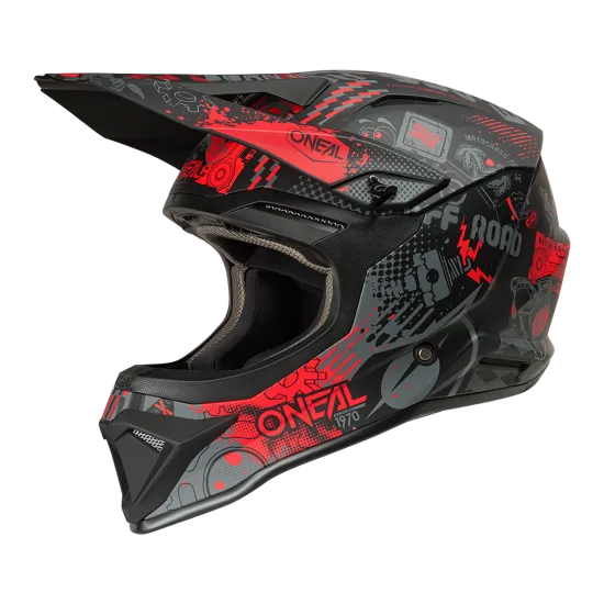 Каска O'NEAL 1SERIES VIBRANT BLACK/RED – мотокрос каска от ABS с DOT и ECE 22.06 сертификат