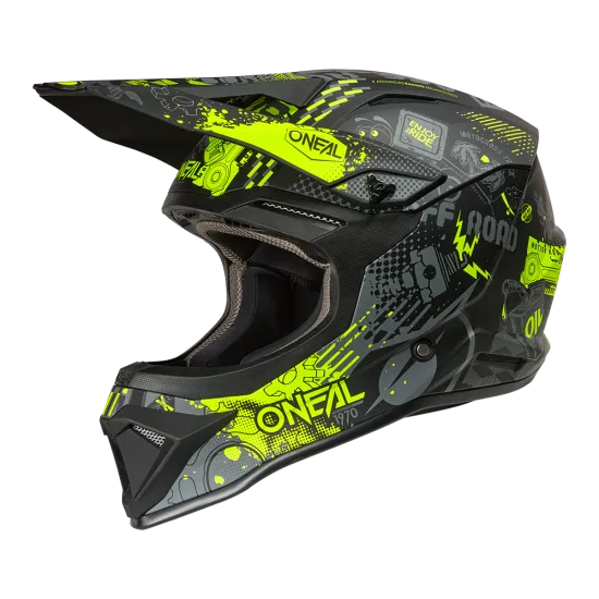 Каска O'NEAL 1SERIES VIBRANT BLACK/NEON YELLOW – мотокрос каска с ECE 22.06
