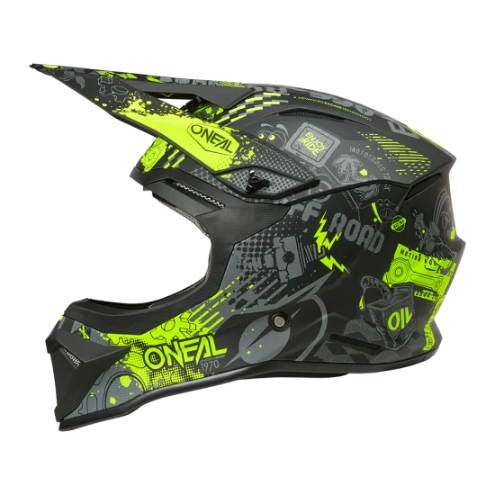 Каска O'NEAL 1SERIES VIBRANT BLACK/NEON YELLOW – мотокрос каска с ECE 22.06