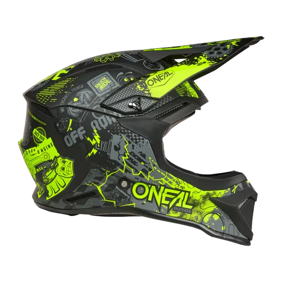 Каска O'NEAL 1SERIES VIBRANT BLACK/NEON YELLOW – мотокрос каска с ECE 22.06