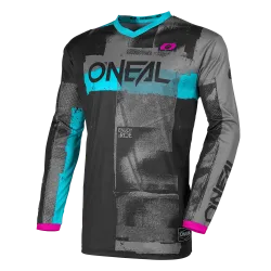 Дамска мотокрос блуза O`NEAL ELEMENT ROLLER BLACK/CYAN