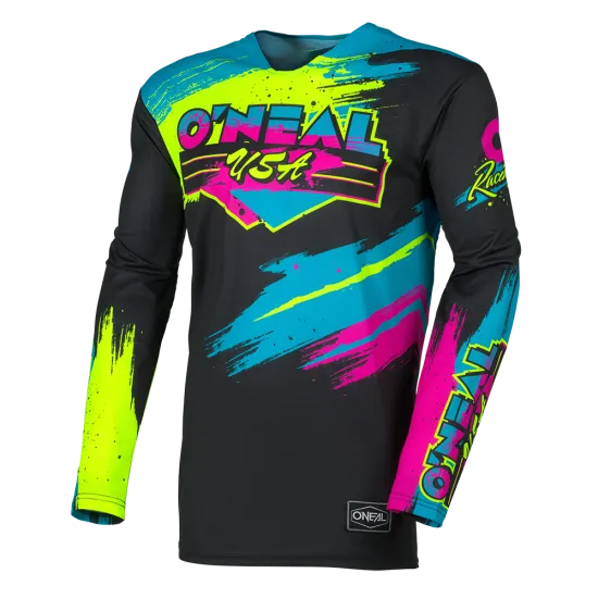 Мотокрос блуза O'NEAL MAYHEM RESEDA BLACK/NEON YELLOW