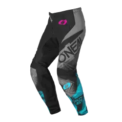 Дамски мотокрос брич O’NEAL ELEMENT ROLLER BLACK/CYAN