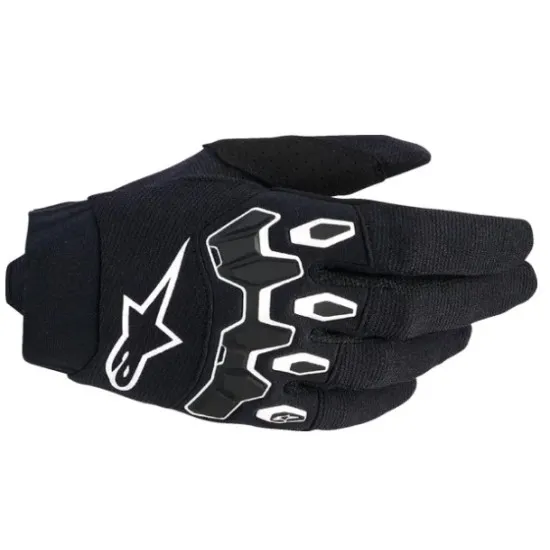 Мотокрос ръкавици ALPINESTARS FULL BORE V2 BLK/WHT – леки, дишащи и подсилени ръкавици за офроуд каране