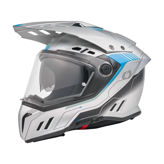 Ендуро каска O’NEAL Sierra RS Echo Gray/Blue V.26 – каска с Pinlock, Bluetooth Ready и ECE 22.06 сертификат
