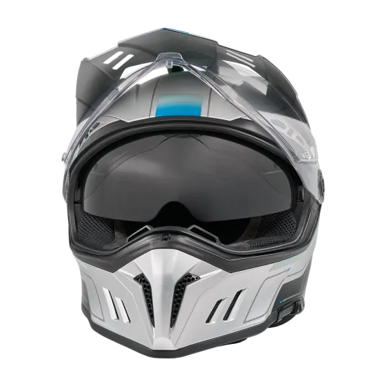 Ендуро каска O’NEAL Sierra RS Echo Gray/Blue V.26 – каска с Pinlock, Bluetooth Ready и ECE 22.06 сертификат