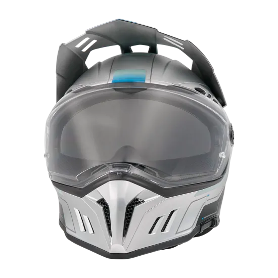Ендуро каска O’NEAL Sierra RS Echo Gray/Blue V.26 – каска с Pinlock, Bluetooth Ready и ECE 22.06 сертификат