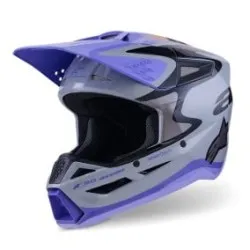 Детска мотокрос каска ALPINESTARS SM3 JETTSON GRAY/PUR/BLK