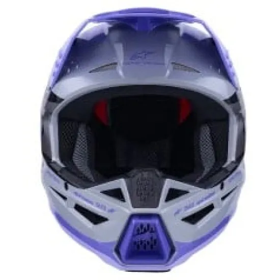 Детска мотокрос каска ALPINESTARS SM3 JETTSON Gray/Purple/Black