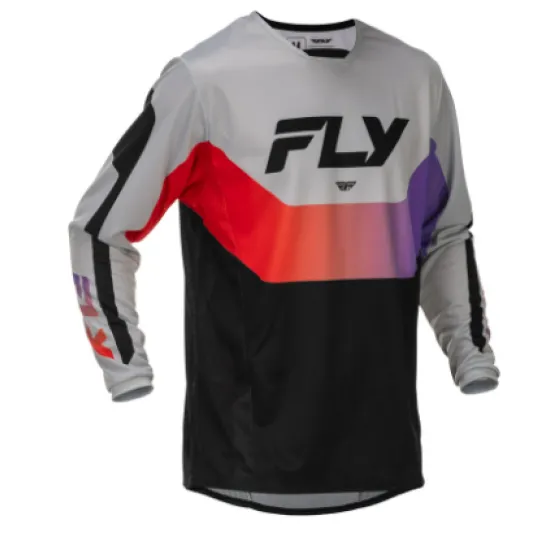 Мотокрос блуза FLY RACING Kinetic Grey/Red/Purple/Black