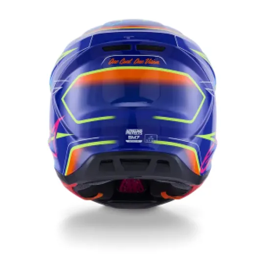 Мотокрос каска ALPINESTARS SM7 CAST Blue/Yellow/Pink