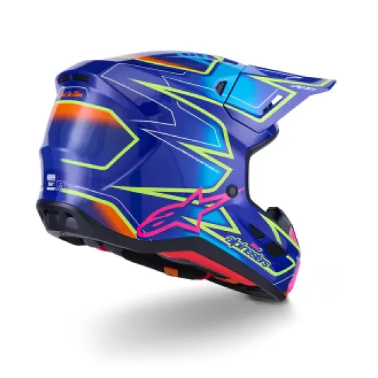 Мотокрос каска ALPINESTARS SM7 CAST Blue/Yellow/Pink