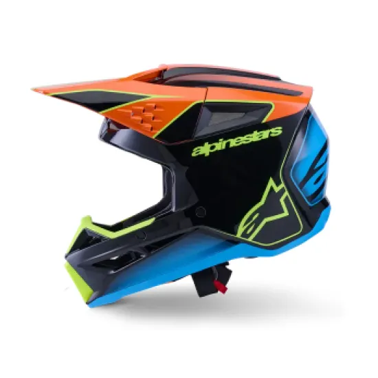 Мотокрос каска Alpinestars SM3 Fray Black/Orange/Yellow