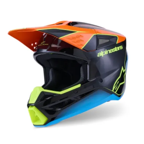 Мотокрос каска Alpinestars SM3 Fray Black/Orange/Yellow