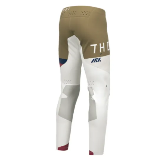 Мотокрос брич THOR Sportmode League White/Copper с In-Motion конструкция и TPU защита на коленете