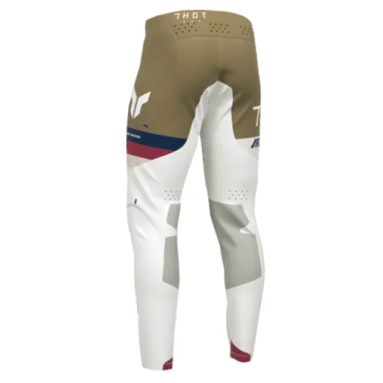 Мотокрос брич THOR Sportmode League White/Copper с In-Motion конструкция и TPU защита на коленете
