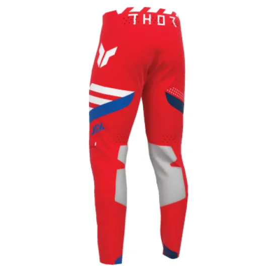 Мотокрос брич THOR Sportmode Synth Red с In-Motion конструкция и TPU протектори