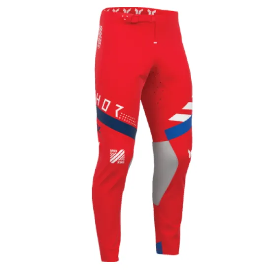 Мотокрос брич THOR Sportmode Synth Red с In-Motion конструкция и TPU протектори