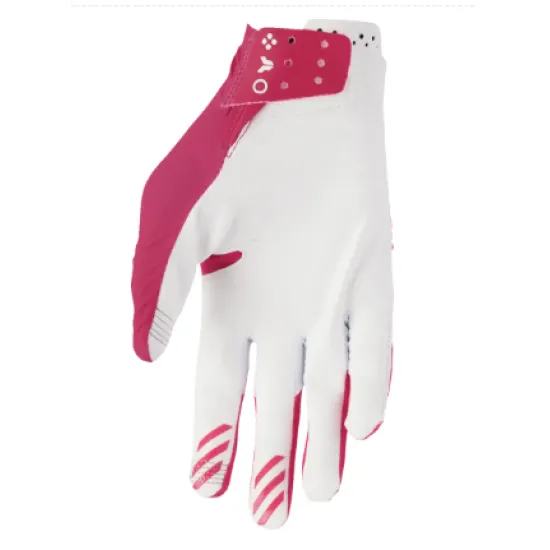 Мотокрос ръкавици THOR Sportmode Iconic Pink с Clarino® длан и еластична конструкция