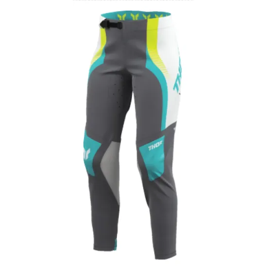 Дамски мотокрос брич THOR Sportmode Velocity GREY/AQUA – сиво с аква акценти