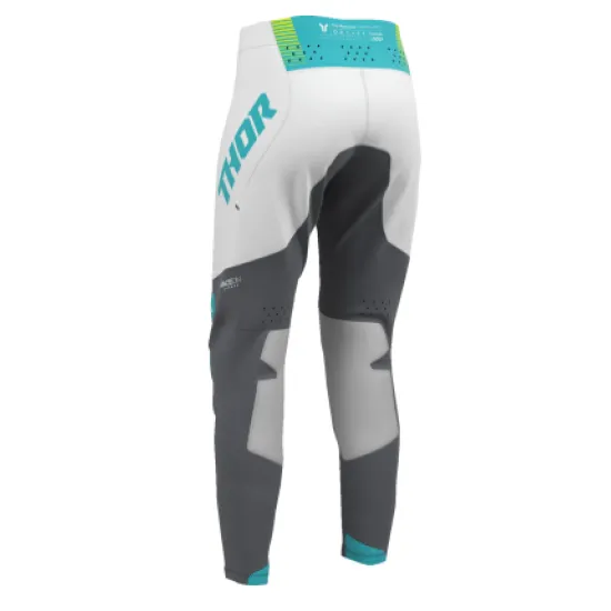 Дамски мотокрос брич THOR Sportmode Velocity GREY/AQUA – сиво с аква акценти