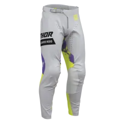Мотокрос брич THOR LAUNCHMODE BLEACH GRAY/ACID