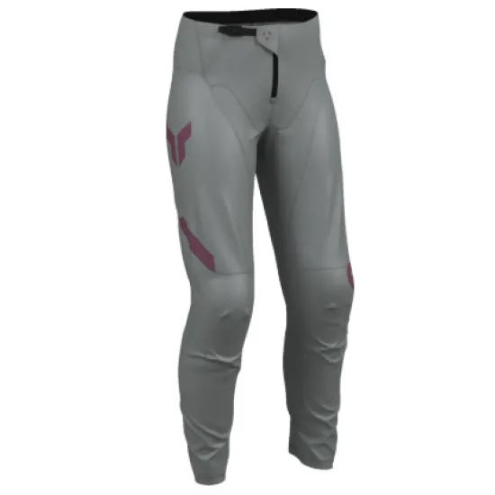 Дамски мотокрос брич THOR RIDEMODE MENACE PURPLE/GREY – панталон с охлаждаща подплата и тресчотка