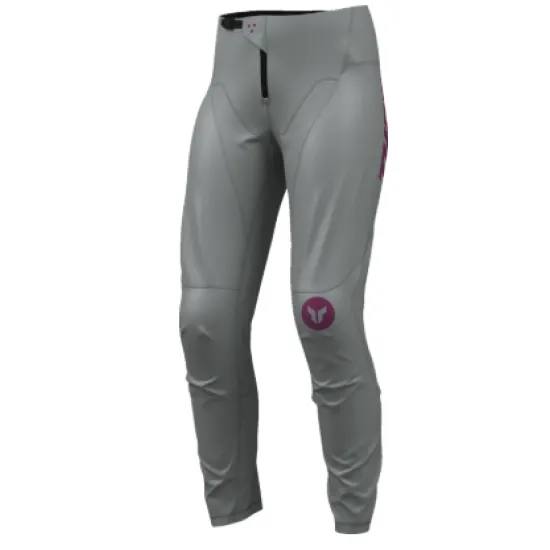 Дамски мотокрос брич THOR RIDEMODE MENACE PURPLE/GREY – панталон с охлаждаща подплата и тресчотка
