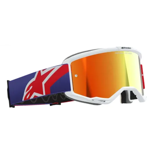 Мотокрос очила Alpinestars Vision 5 Corp Red с Purple Mirror Red плака