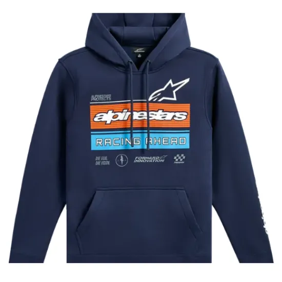 Мото суитшърт Alpinestars Harken Navy с качулка