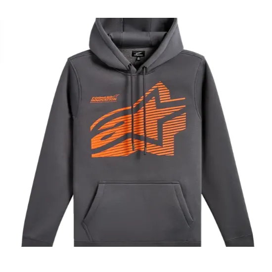 Мото суитшърт Alpinestars Fasting Charcoal с качулка