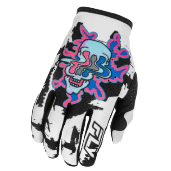Детски мотокрос ръкавици FLY RACING Lite Warp Special Edition White/Blue/Pink