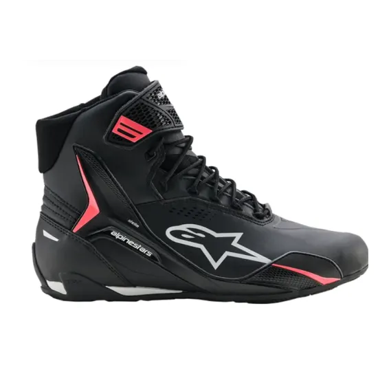 Дамски мото боти ALPINESTARS STELLA FASTER-4 DS BLACK/GRAY/CORAL – спортни водоустойчиви обувки Hydra Motto