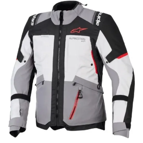 Текстилно яке ALPINESTARS Andes v4 Drystar® GRAY/BLACK/RD – туристическа мото екипировка Hydra Motto