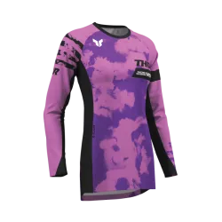 Дамско мотокрос джърси THOR LAUNCHMODE BLEACH BLACK/ORCHID