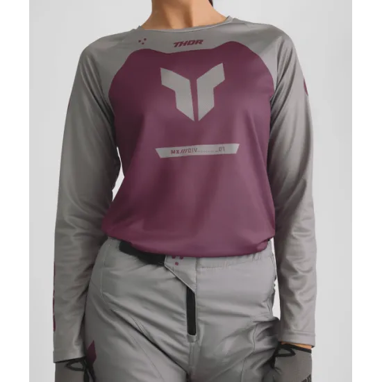 Дамско мотокрос джърси THOR RIDEMODE MENACE PURPLE/GRAY – мото екипировка Hydra Motto