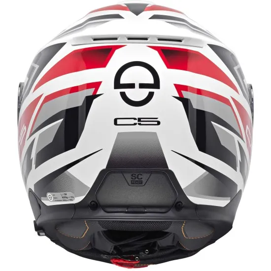 Каска SCHUBERTH C5 ZENITH RED с ECE 22.06 и SC2 комуникационна подготовка