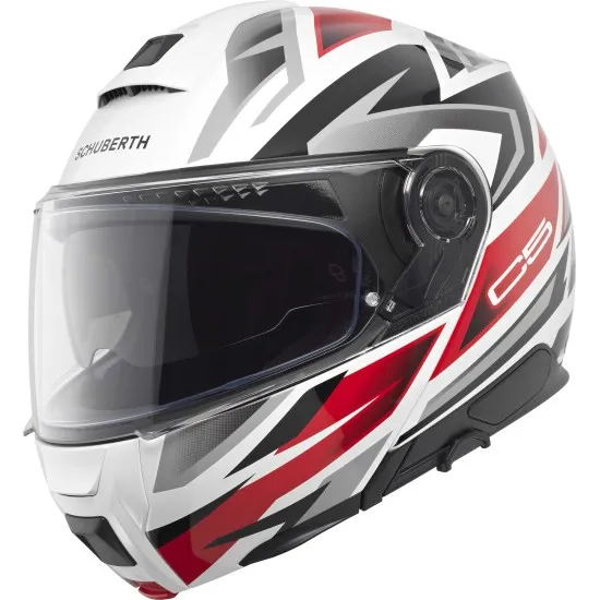 Каска SCHUBERTH C5 ZENITH RED с ECE 22.06 и SC2 комуникационна подготовка